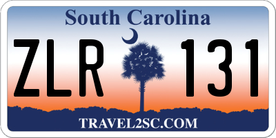 SC license plate ZLR131