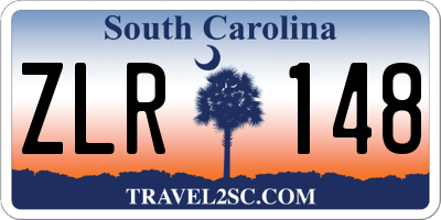 SC license plate ZLR148