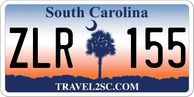 SC license plate ZLR155