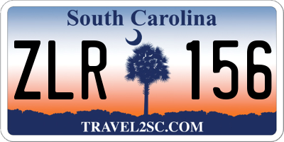 SC license plate ZLR156