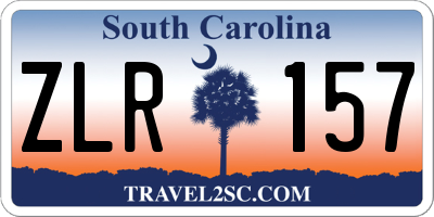 SC license plate ZLR157