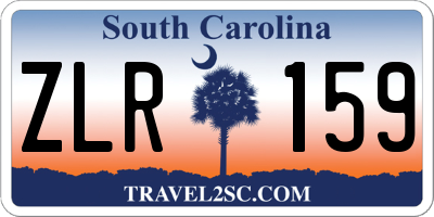 SC license plate ZLR159