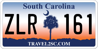 SC license plate ZLR161
