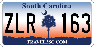 SC license plate ZLR163