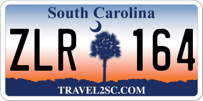 SC license plate ZLR164