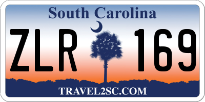 SC license plate ZLR169
