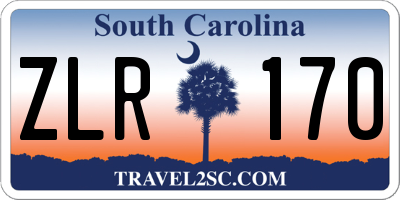 SC license plate ZLR170