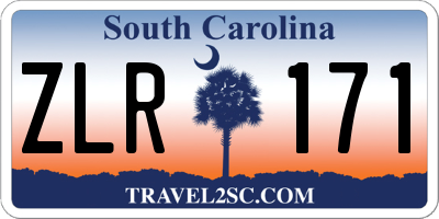 SC license plate ZLR171