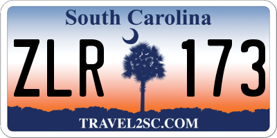 SC license plate ZLR173