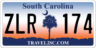 SC license plate ZLR174