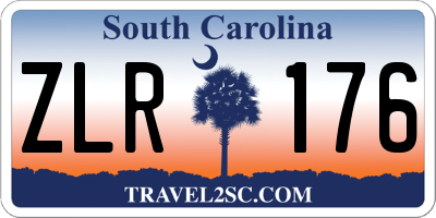 SC license plate ZLR176