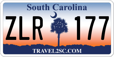 SC license plate ZLR177
