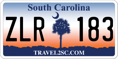 SC license plate ZLR183
