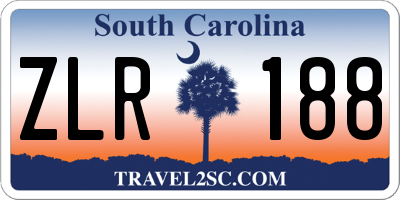 SC license plate ZLR188
