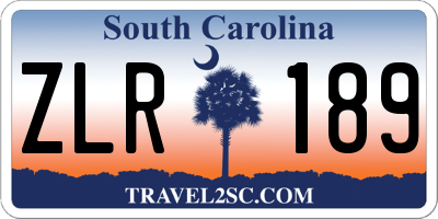 SC license plate ZLR189