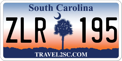 SC license plate ZLR195