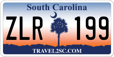 SC license plate ZLR199