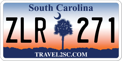 SC license plate ZLR271