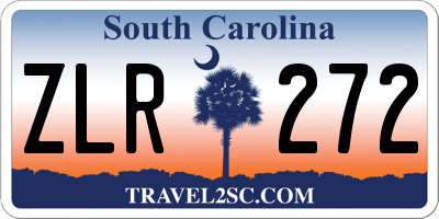 SC license plate ZLR272