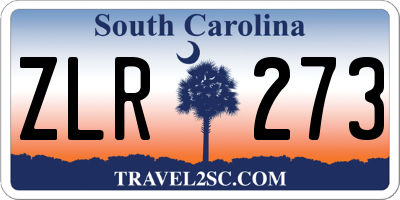 SC license plate ZLR273