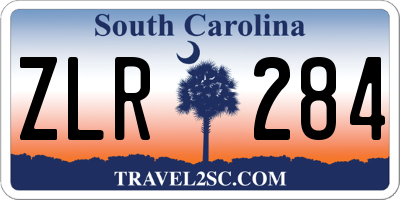 SC license plate ZLR284
