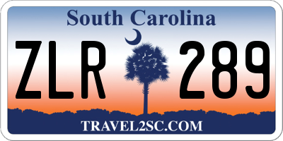 SC license plate ZLR289