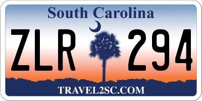 SC license plate ZLR294