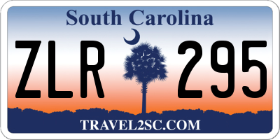 SC license plate ZLR295