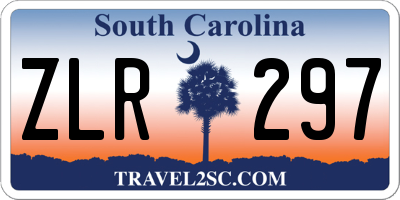 SC license plate ZLR297