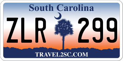 SC license plate ZLR299