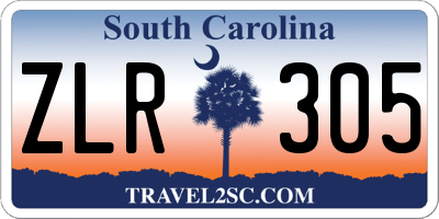SC license plate ZLR305