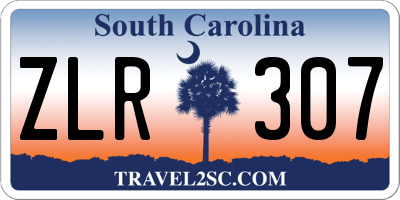 SC license plate ZLR307