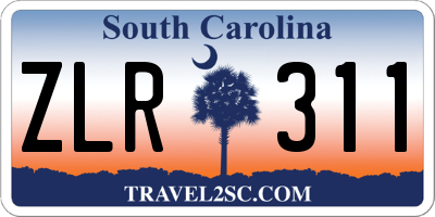 SC license plate ZLR311