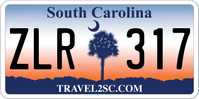 SC license plate ZLR317