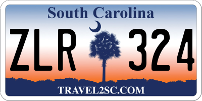 SC license plate ZLR324