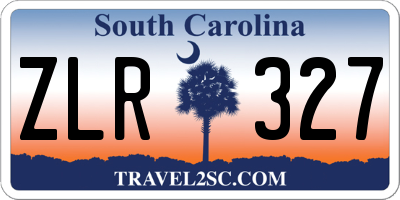 SC license plate ZLR327