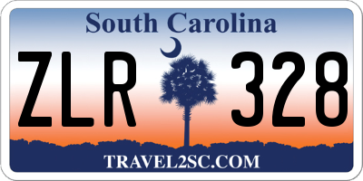 SC license plate ZLR328