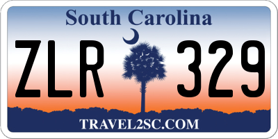 SC license plate ZLR329