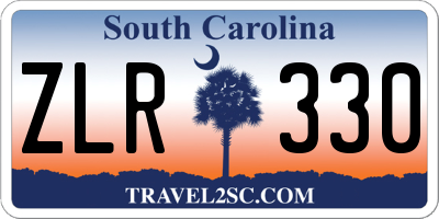 SC license plate ZLR330