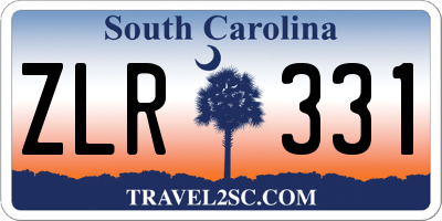 SC license plate ZLR331