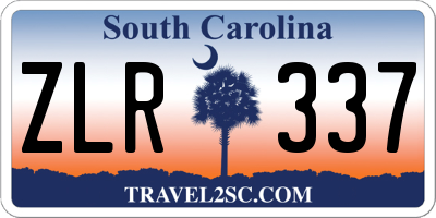 SC license plate ZLR337