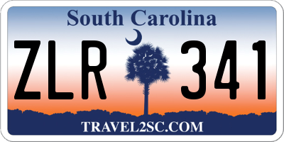 SC license plate ZLR341