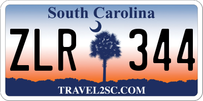 SC license plate ZLR344