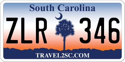SC license plate ZLR346