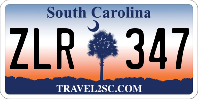 SC license plate ZLR347