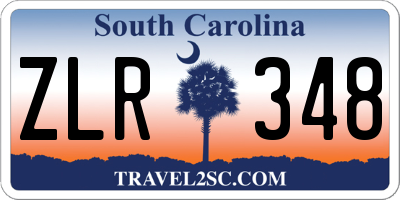 SC license plate ZLR348