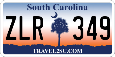 SC license plate ZLR349