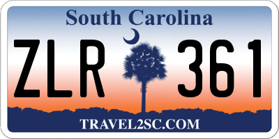 SC license plate ZLR361