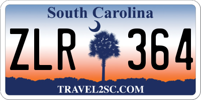 SC license plate ZLR364