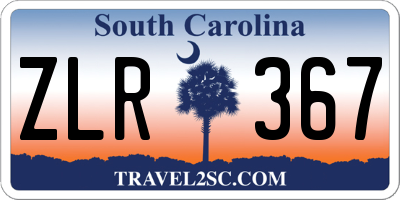 SC license plate ZLR367